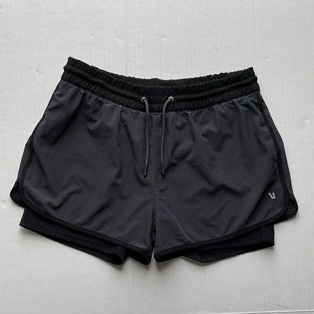 Vuori Breeze Perfornmance Shorts Womens S 2.5” Lined Perforated Stretch Running
